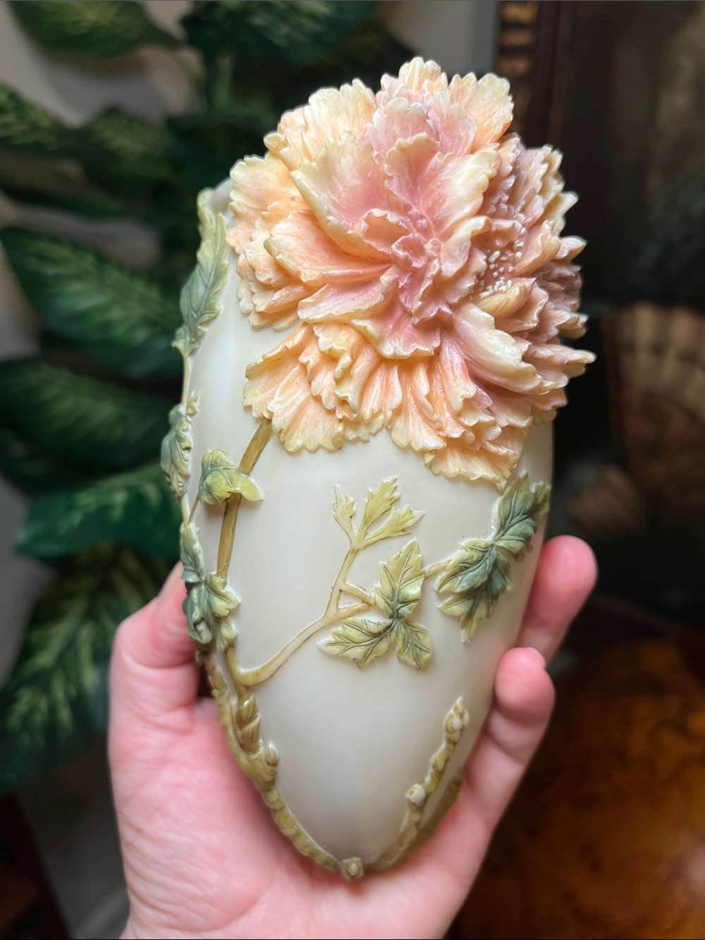 Ibis & Orchid Design Chinese Peony Wall Pocket Wall Vase Decor